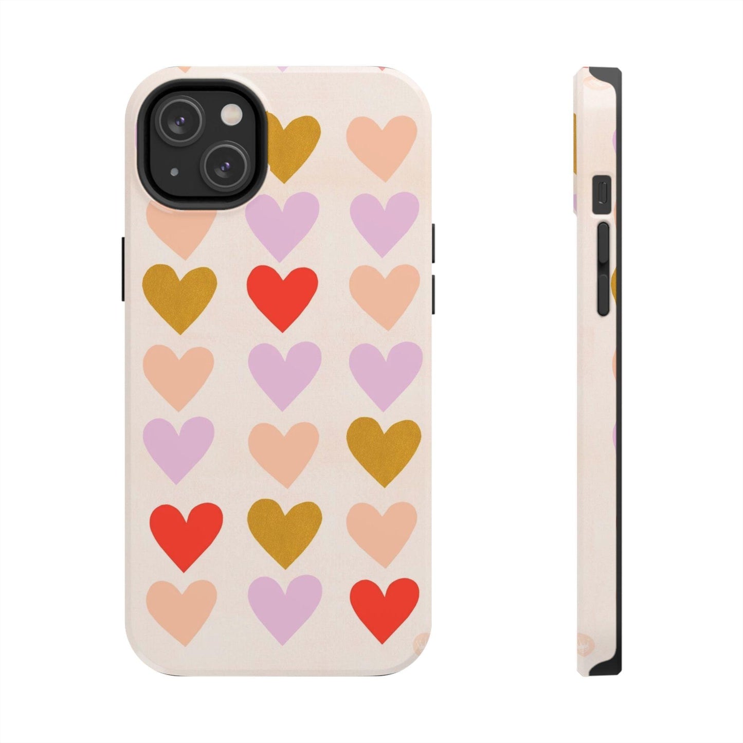 Cutesy Hearts Tough iPhone Cases