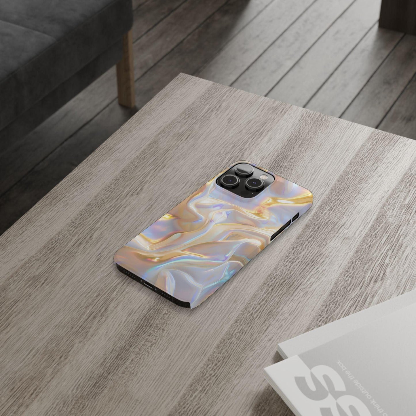 Iridescent Silk Flow Slim iPhone Cases