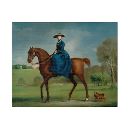 The Countess of Coningsby in the Costume of the Charlton Hunt (1760) painting by George Stubbs - Matte Canvas, Stretched, 0.75"