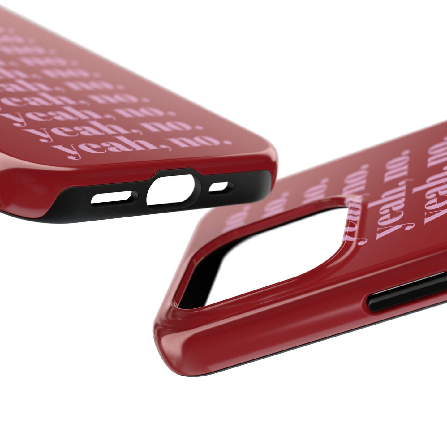 yeah, no. Quirky Tough iPhone Cases in red