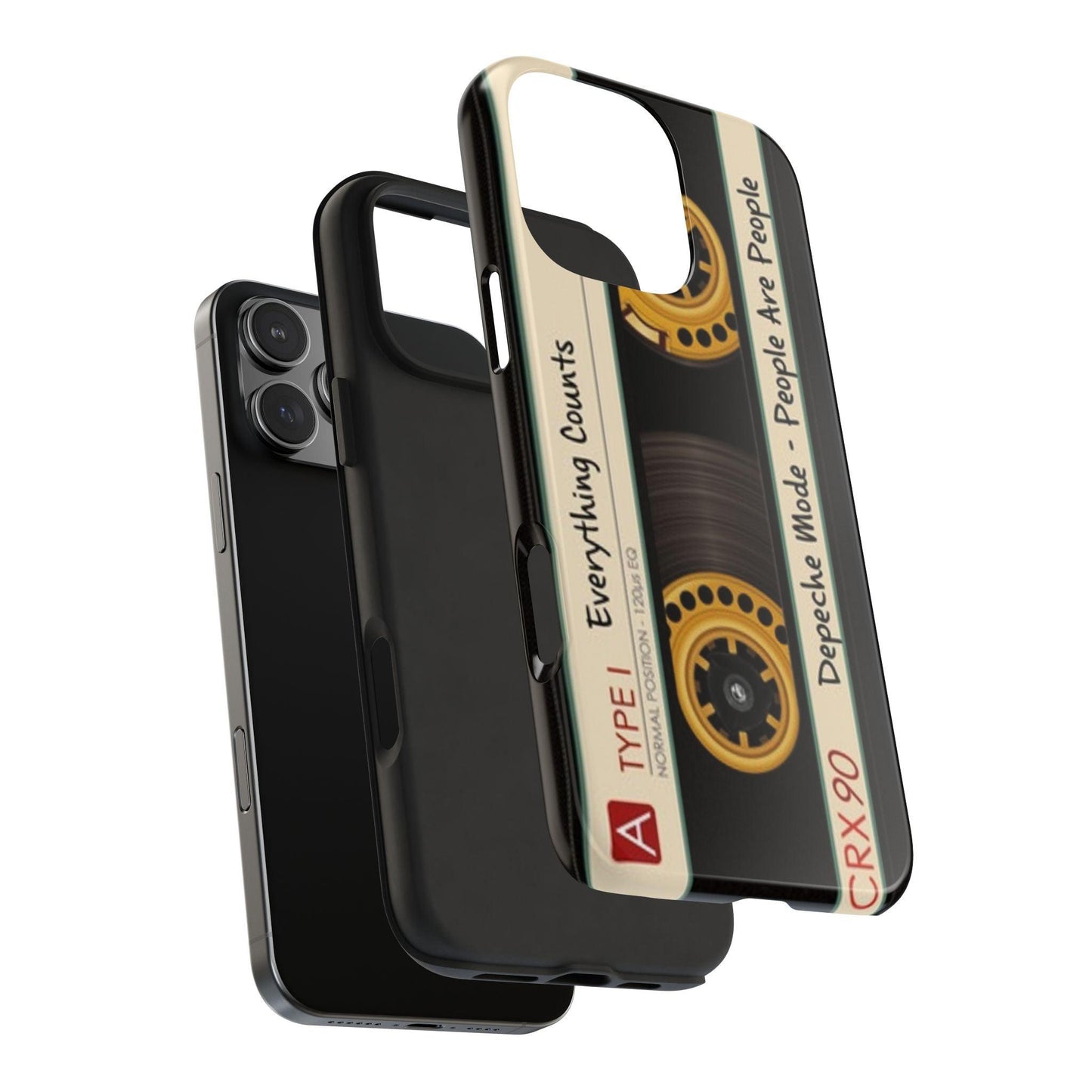 Nostalgic Old Cassette Tape with Yellow wheels iPhone Cases