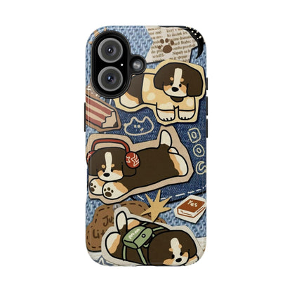 Puppy Pals Denim Vibes Tough iPhone Cases