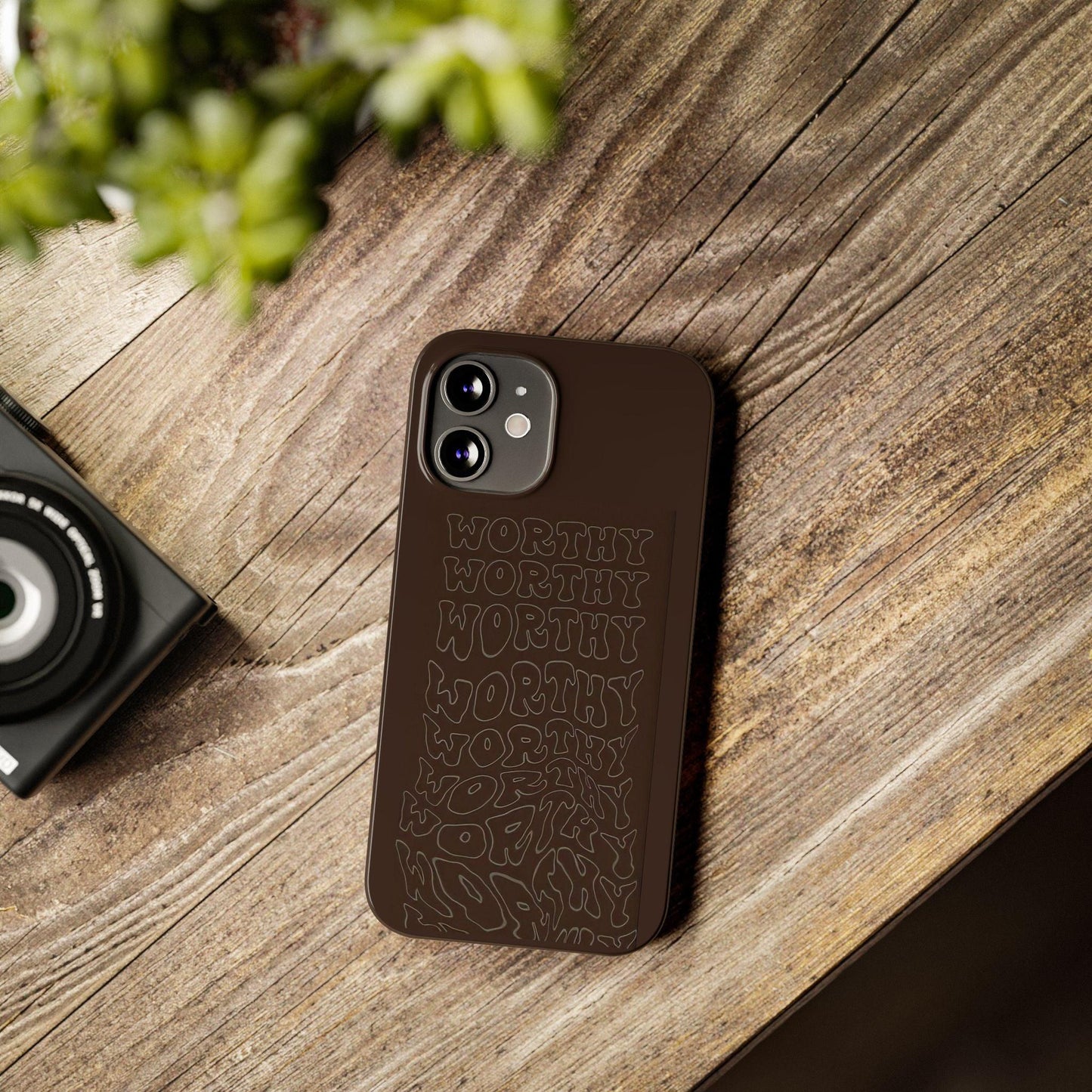 Worthy Brown Slim iPhone Cases