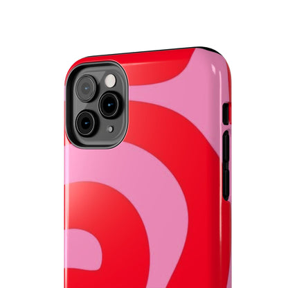 Pop Pink Swirls Tough iPhone Cases