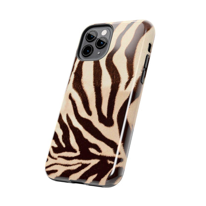 Taupe Twilights Stripe Tough iPhone Cases