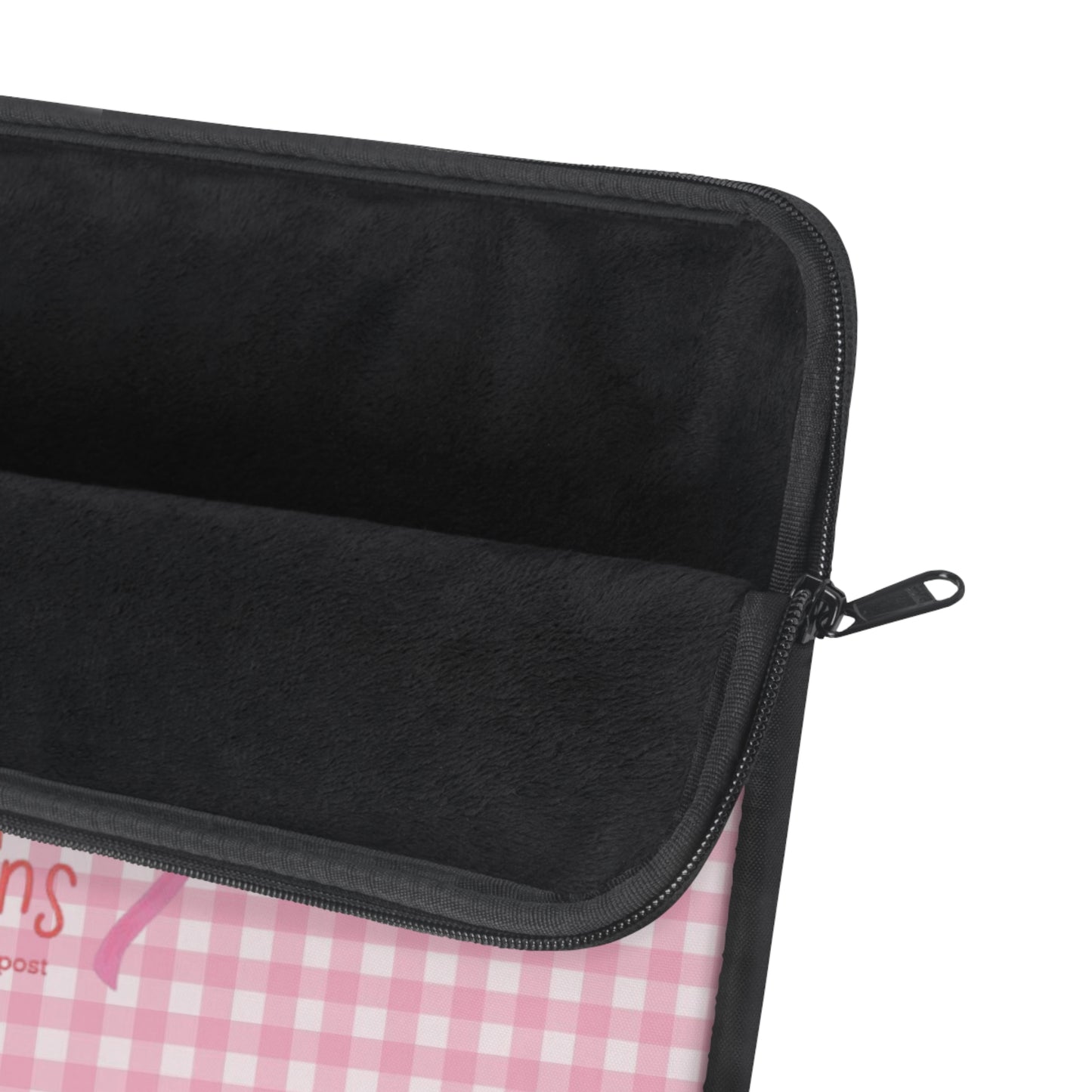 Celebrate Little Wins - Cute Pink Gingham Laptop Sleeve