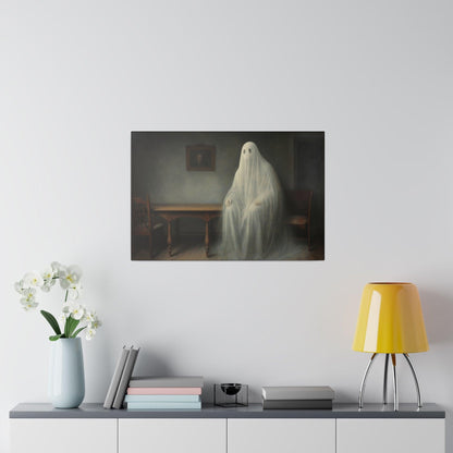 Ghost in the living room painting art furniture - Matte Canvas, Stretched, 0.75"