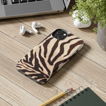 Taupe Twilights Stripe Tough iPhone Cases