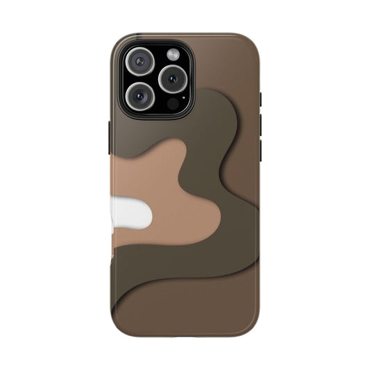 Brown Town Flows Tough iPhone Cases