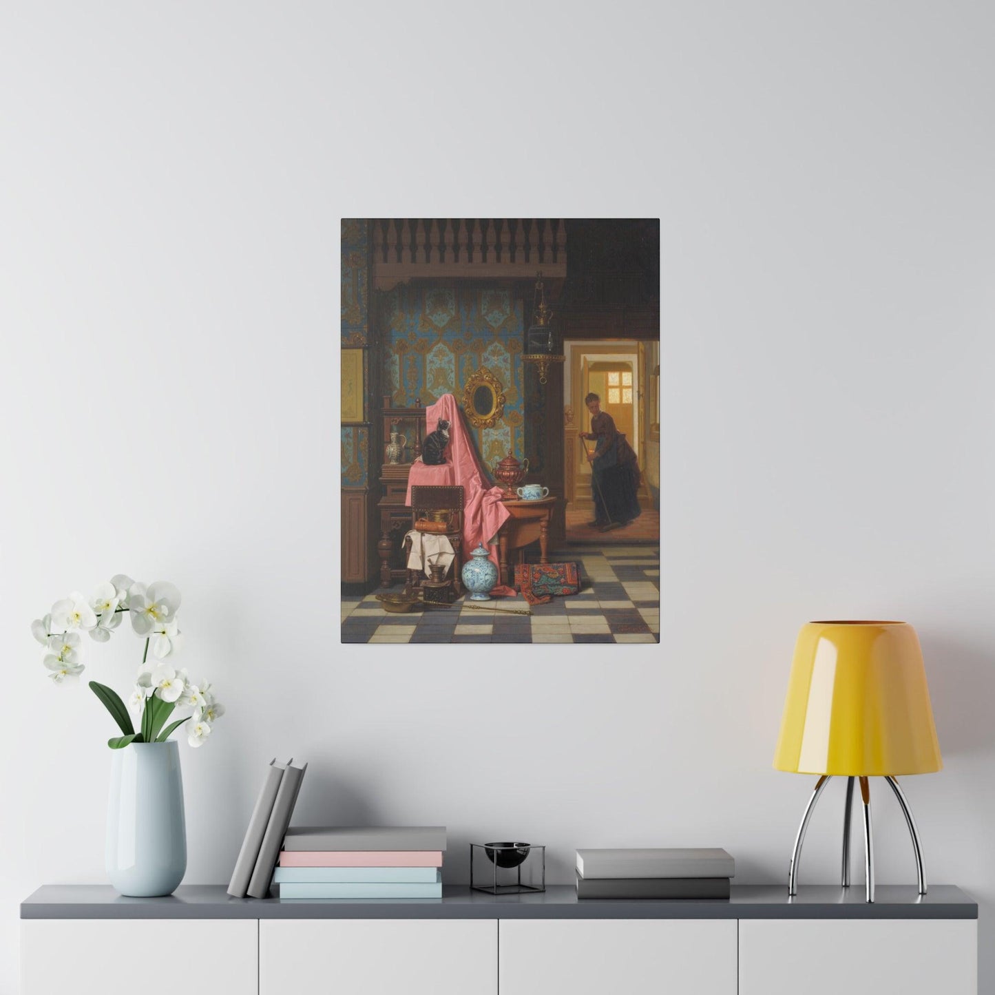 Opportunity Makes a Thief by Charles Joseph Grips on a Matte Canvas Stretched 0.75