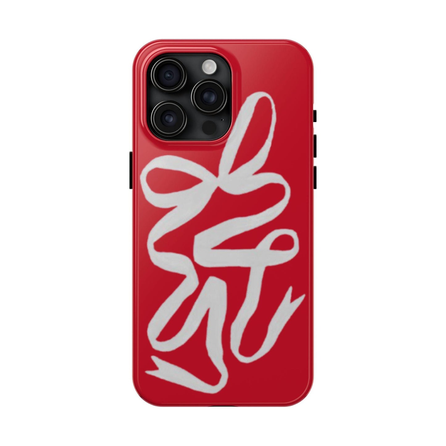 Bow Ribbon Red iPhone Cases