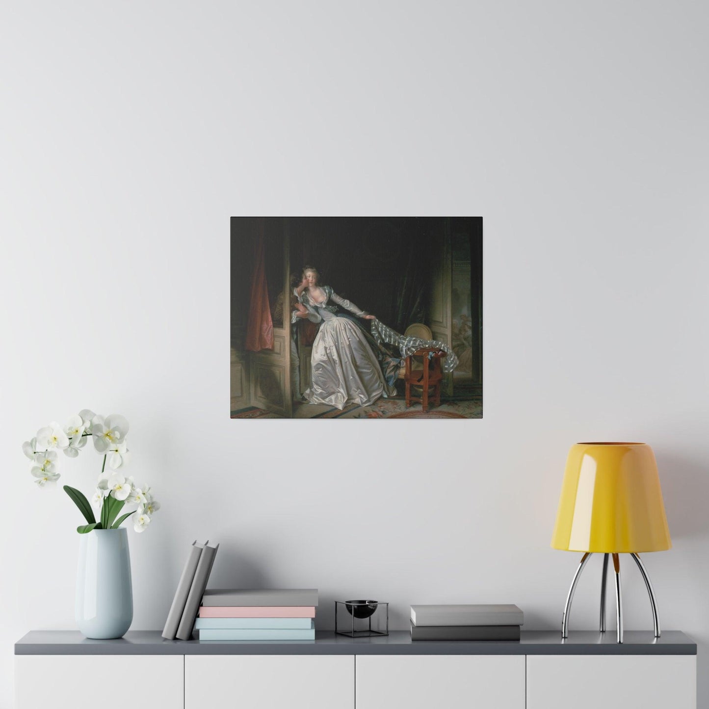 The Stolen Kiss by Jean-Honoré Fragonard - Matte Canvas, Stretched, 0.75"