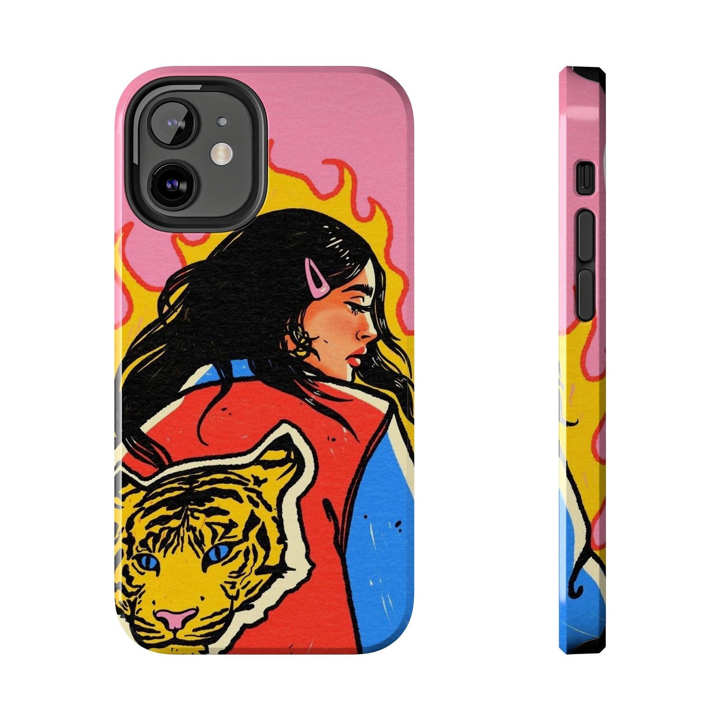 Fierce Femme Flames Tough iPhone Cases