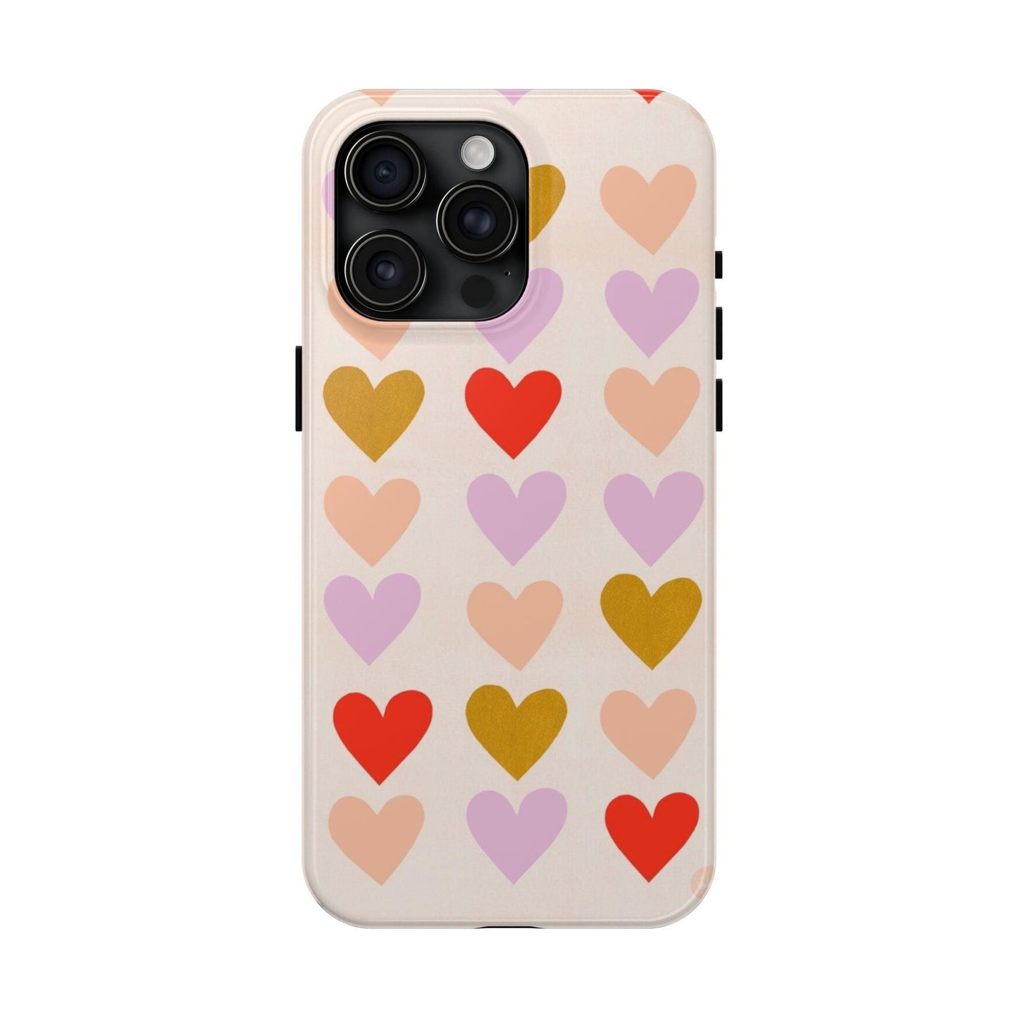 Cutesy Hearts Tough iPhone Cases