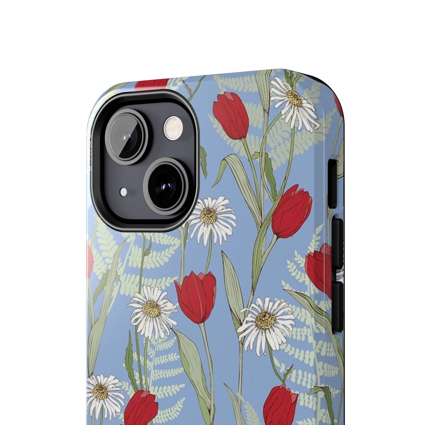 Blooms on Blue Tough iPhone Cases