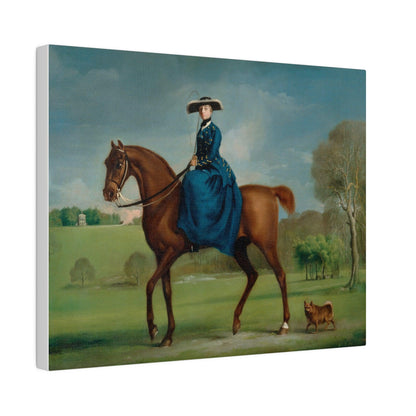 The Countess of Coningsby in the Costume of the Charlton Hunt (1760) painting by George Stubbs - Matte Canvas, Stretched, 0.75"