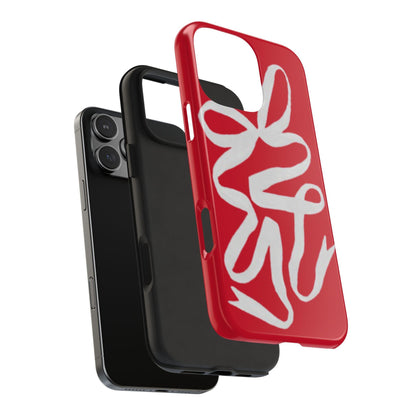 Bow Ribbon Red iPhone Cases