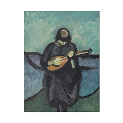 Mandolin player by Harald Giersing - Matte Canvas, Stretched, 0.75"