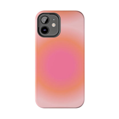 Coral Blushed Aura Tough iPhone Cases