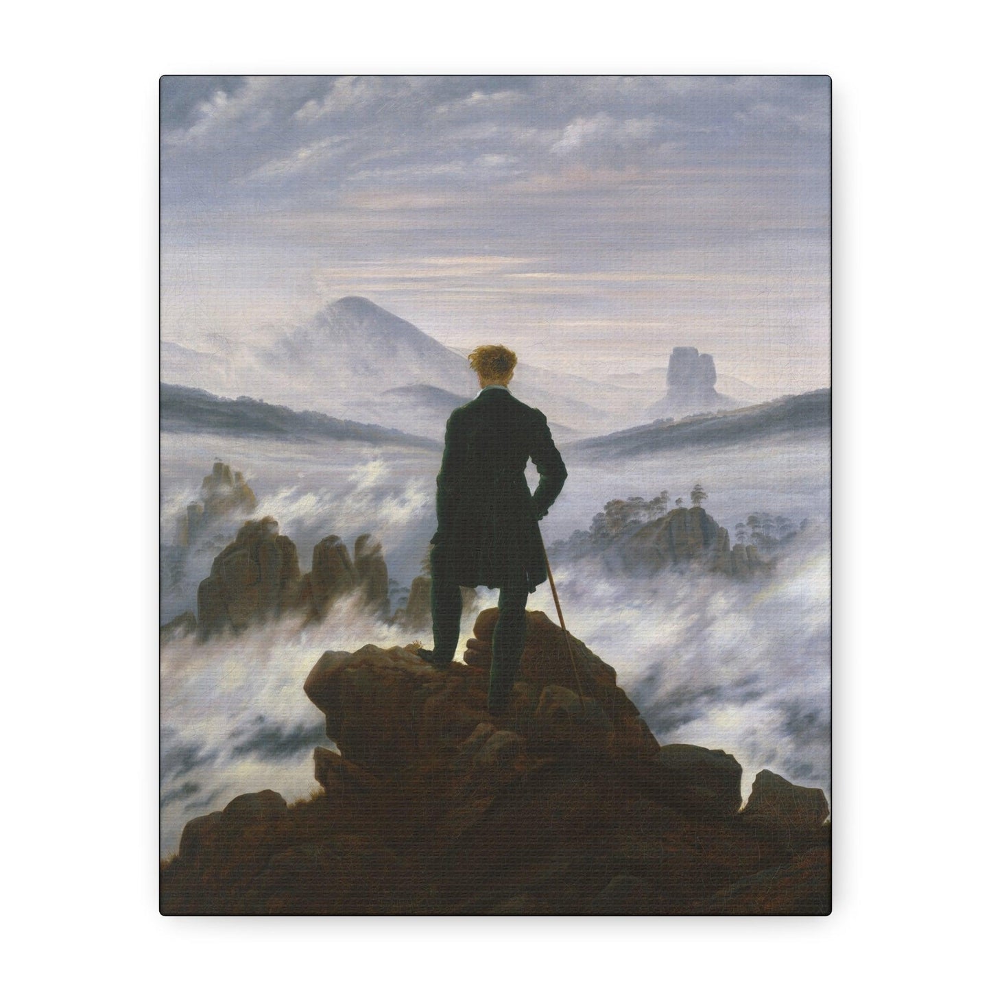 Wanderer above the Sea of Fog by Caspar David Friedrich - Matte Canvas, Stretched, 1.25"