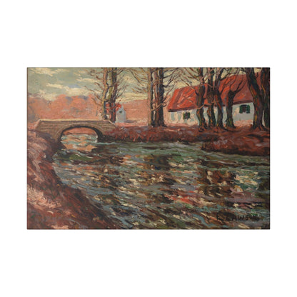 River Landscape by Ernest Lawson - Matte Canvas, Stretched, 0.75"