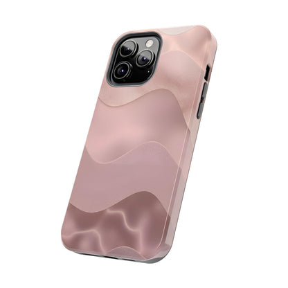 Blush Wave Satin Sandscape Tough iPhone Cases