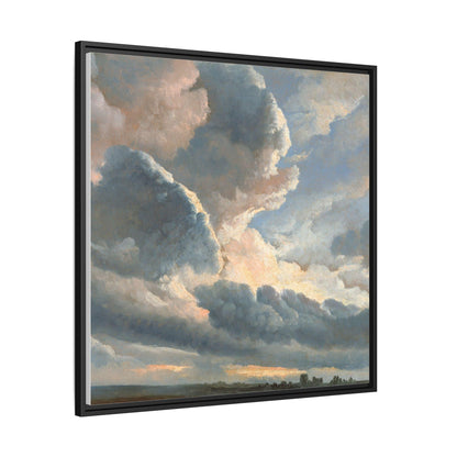 Study of Clouds with a Sunset near Rome (1786-1801)  by Simon Alexandre Clément - Matte Canvas, Black Framed