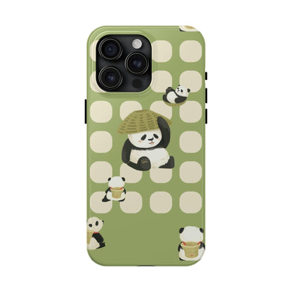 Bamboo Basket Pandas iPhone Cases