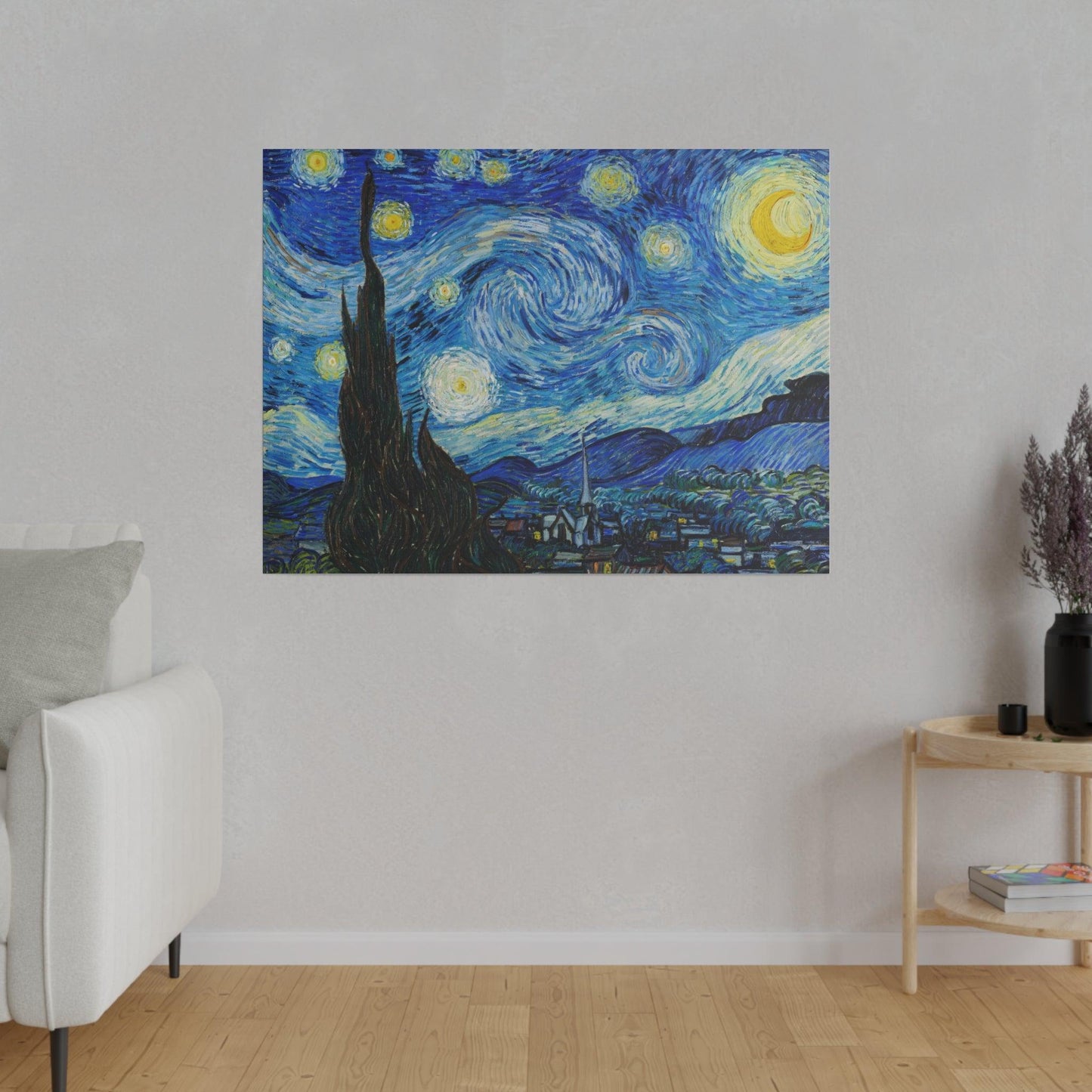 Vincent Van Gogh's The Starry Night (1889) - Matte Canvas, Stretched, 0.75"