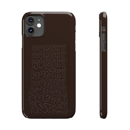 Worthy Brown Slim iPhone Cases