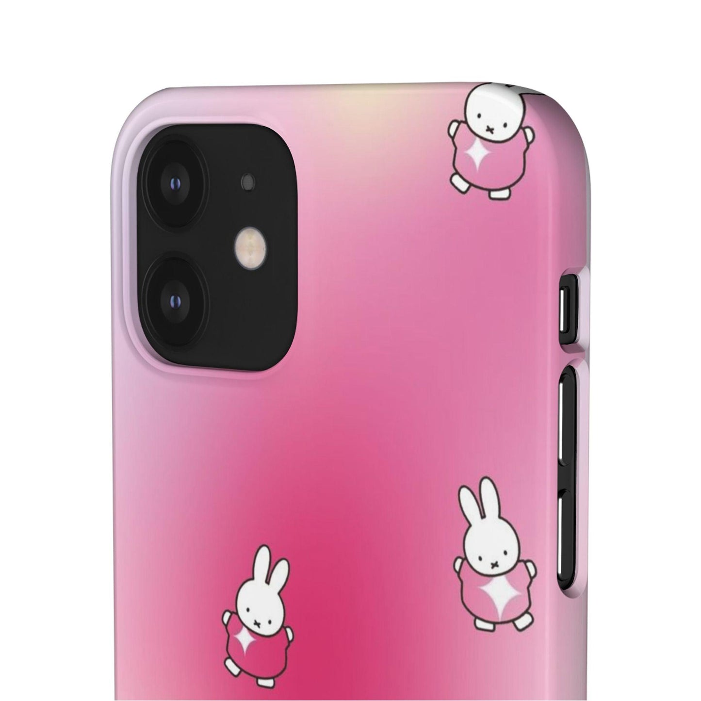 The Bunny Aura Pink Snap Cases