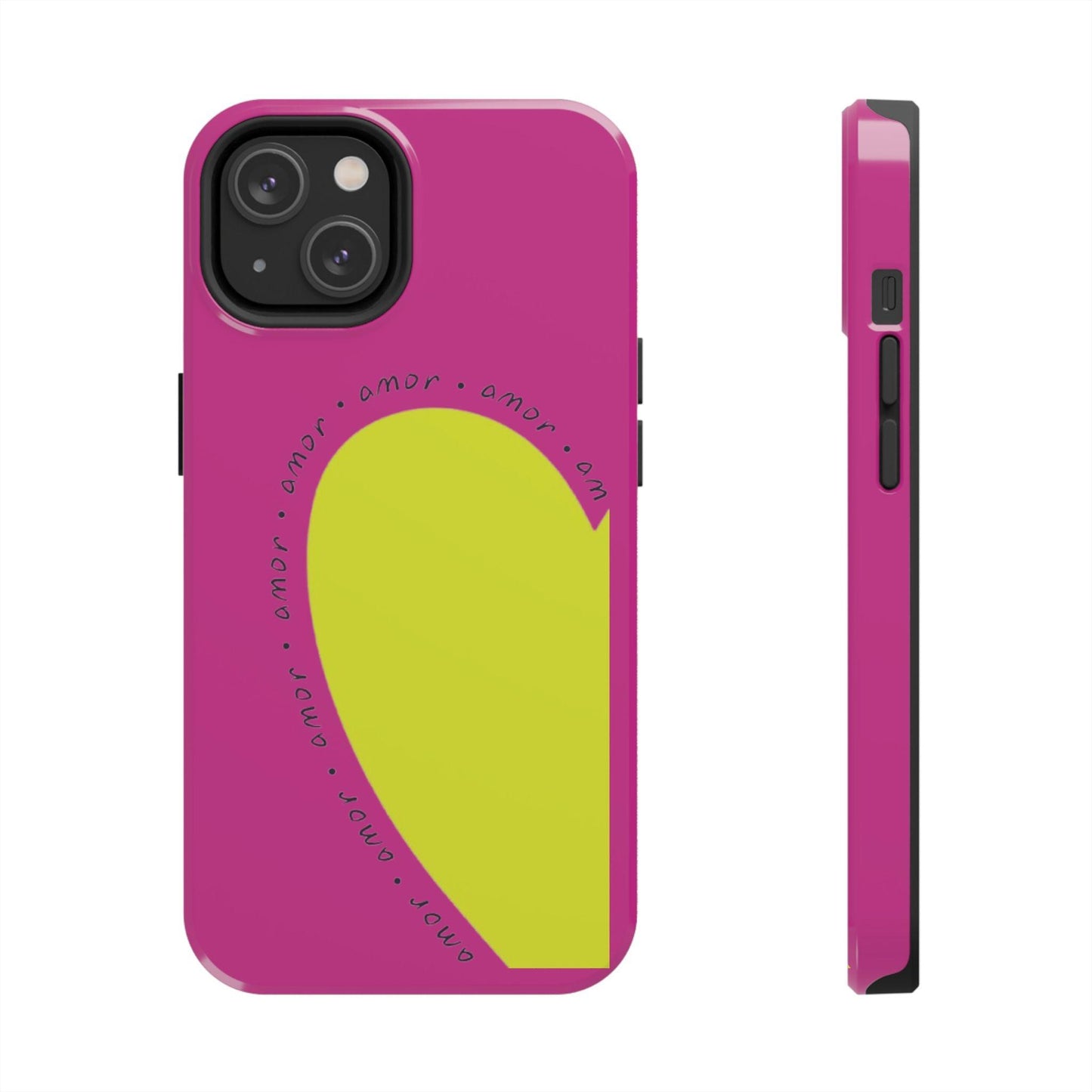 Amor Neon Heart Tough iPhone Cases