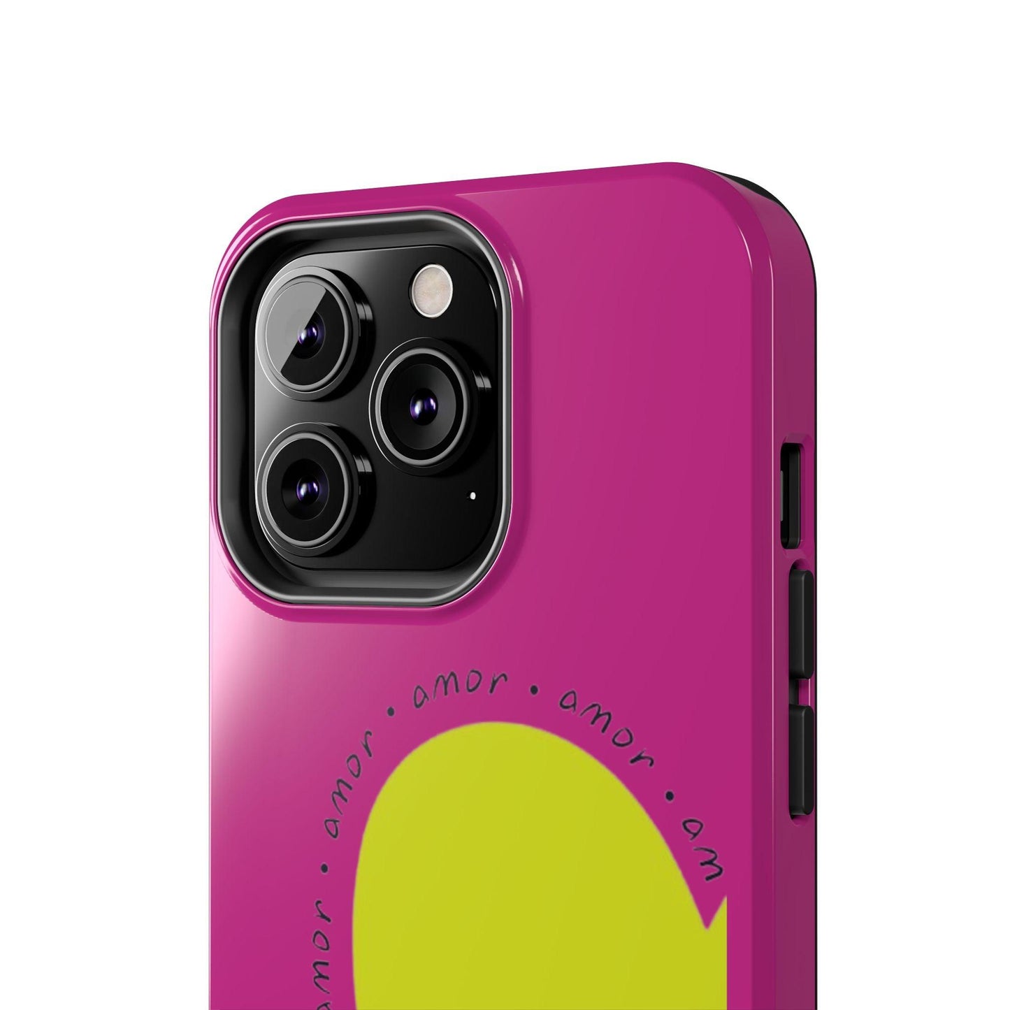 Amor Neon Heart Tough iPhone Cases