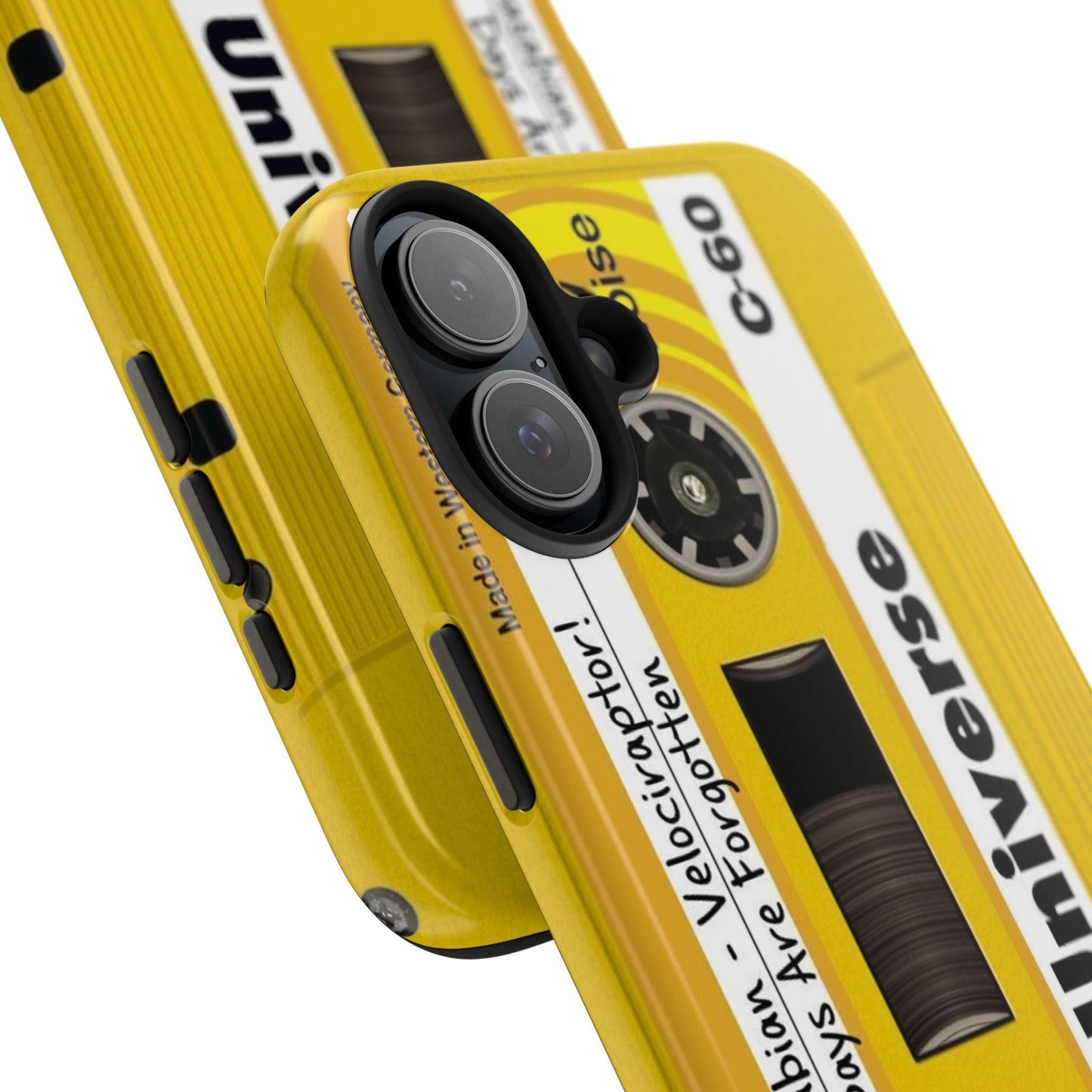 Retro Yellow Cassette Tape iPhone Cases