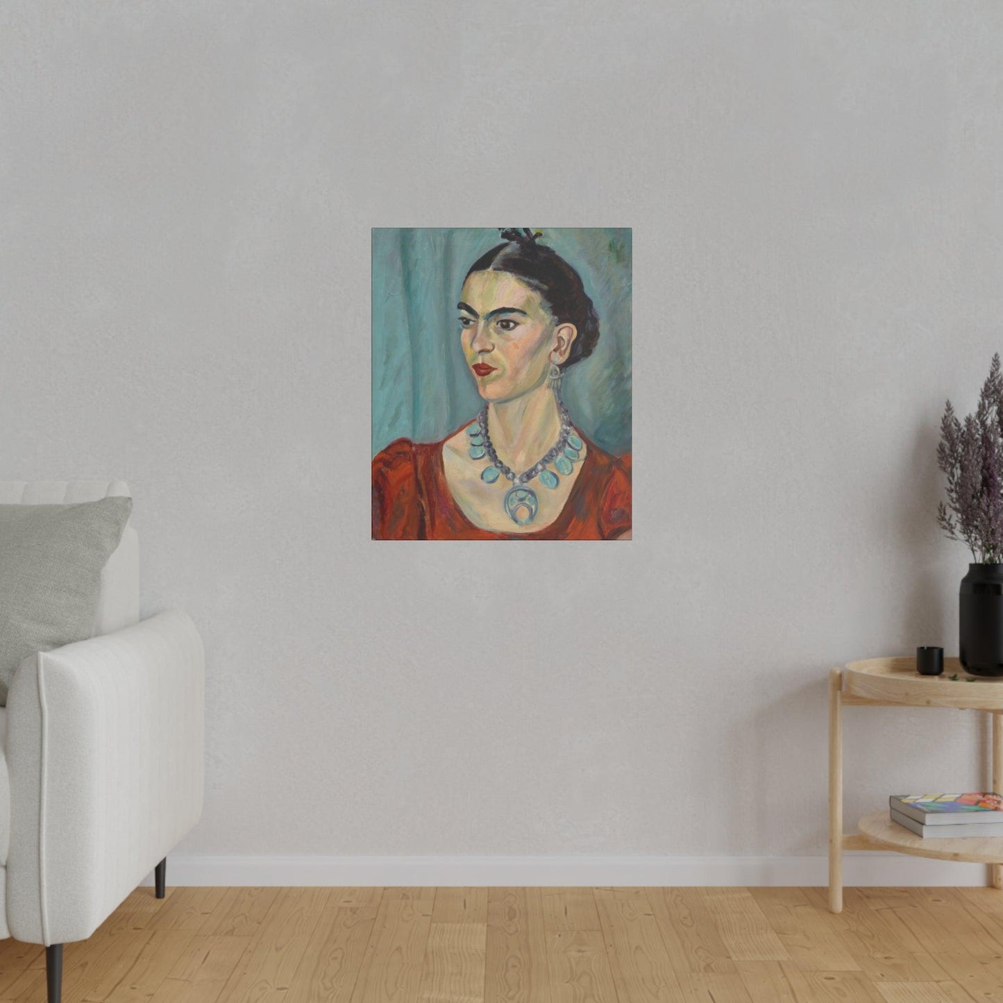 Frida Kahlo 1933 vintage woman portrait painting by Magda Pach on Matte Canvas Stretched 0.75