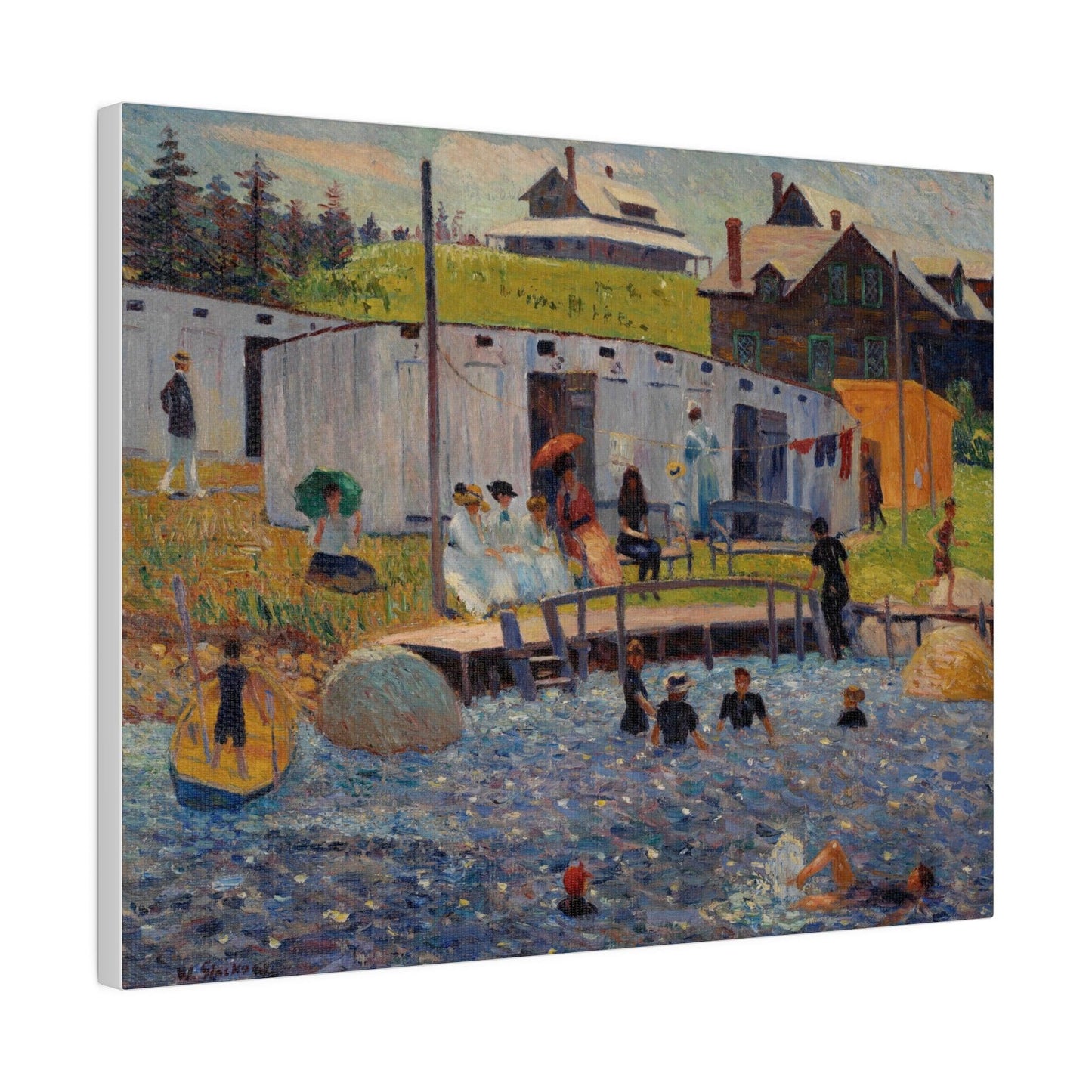 The Bathing Hour, Chester, Nova Scotia by William James Glackens - Matte Canvas, Stretched, 0.75"