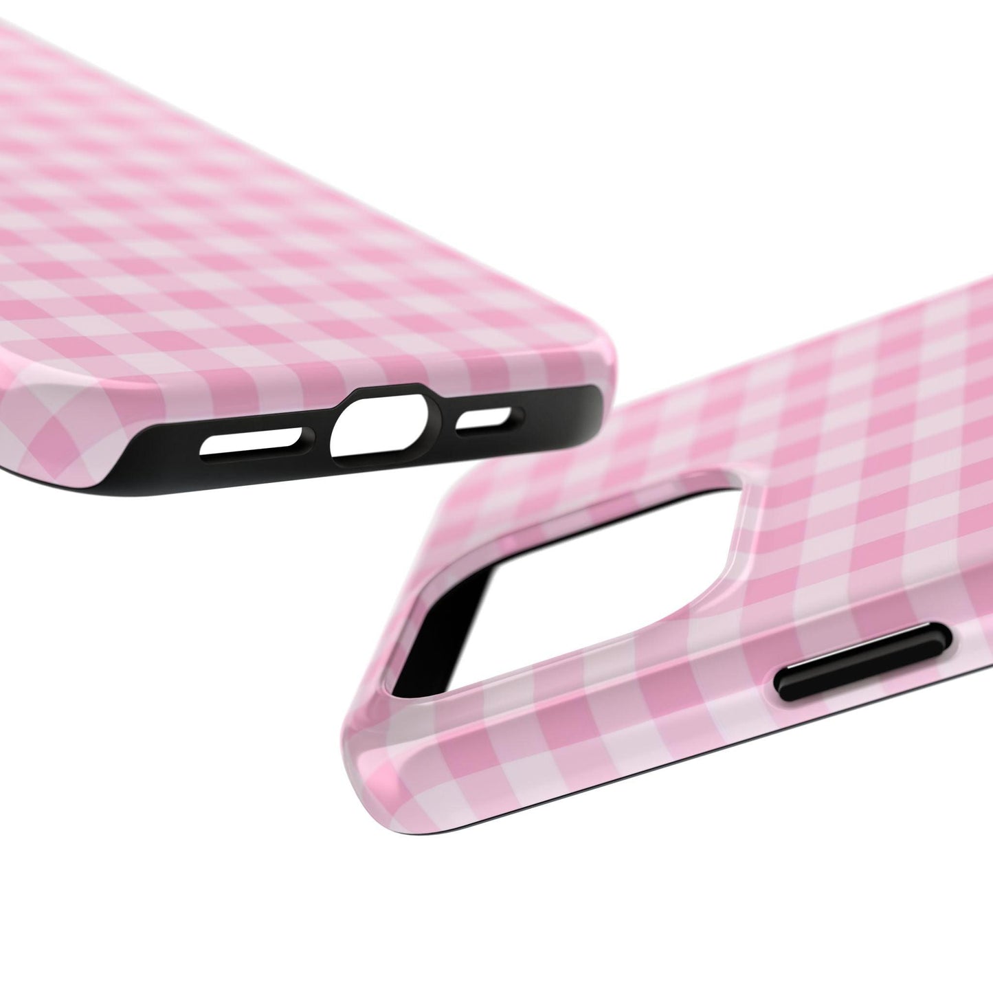 Pink Gingham Tough iPhone Cases