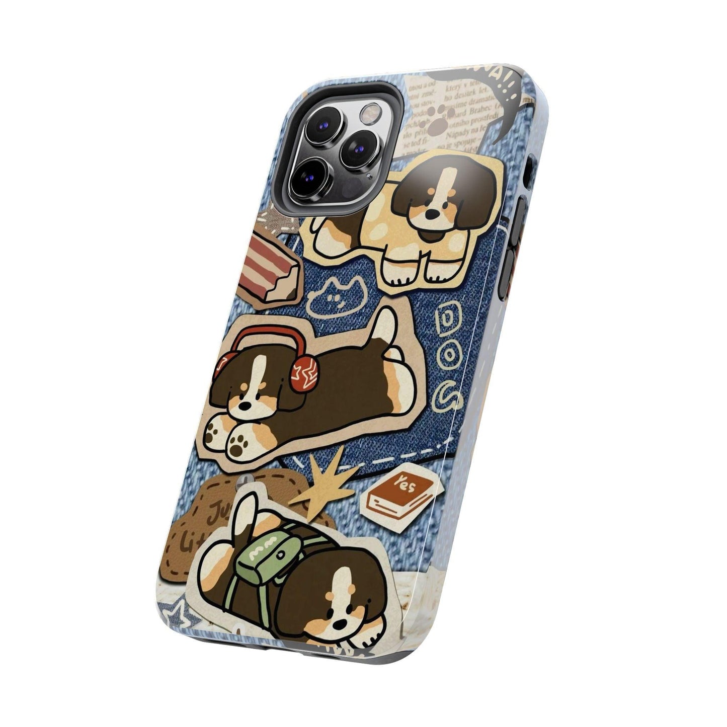 Puppy Pals Denim Vibes Tough iPhone Cases