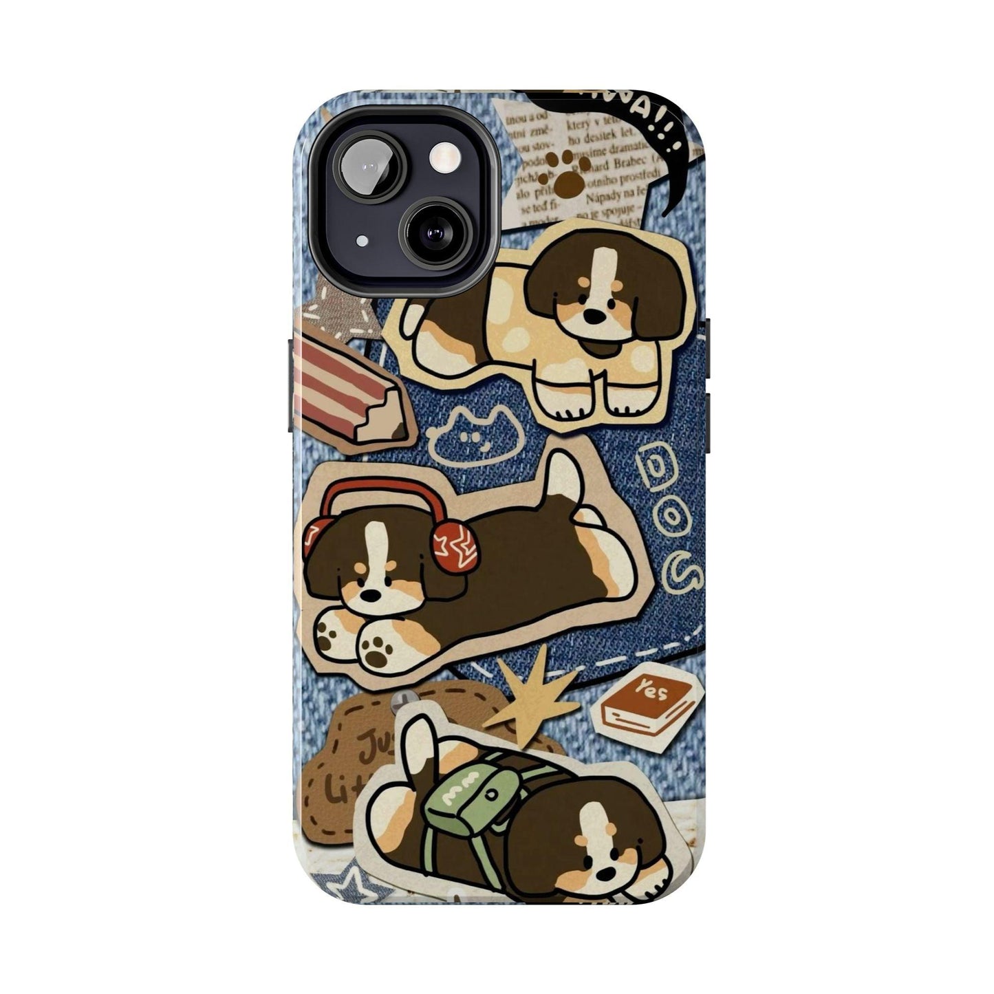 Puppy Pals Denim Vibes Tough iPhone Cases