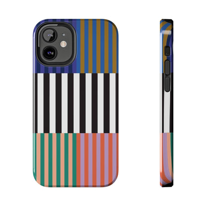 Striped Colorblock Symphony Tough iPhone Cases