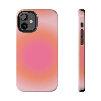 Coral Blushed Aura Tough iPhone Cases