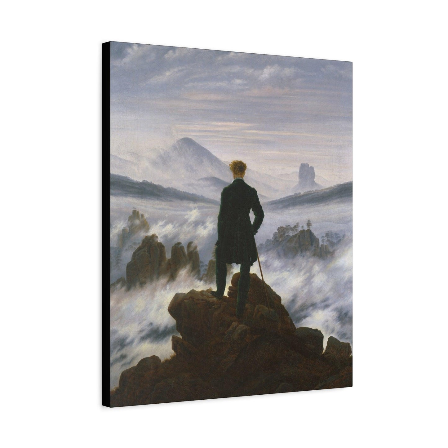 Wanderer above the Sea of Fog by Caspar David Friedrich - Matte Canvas, Stretched, 1.25"