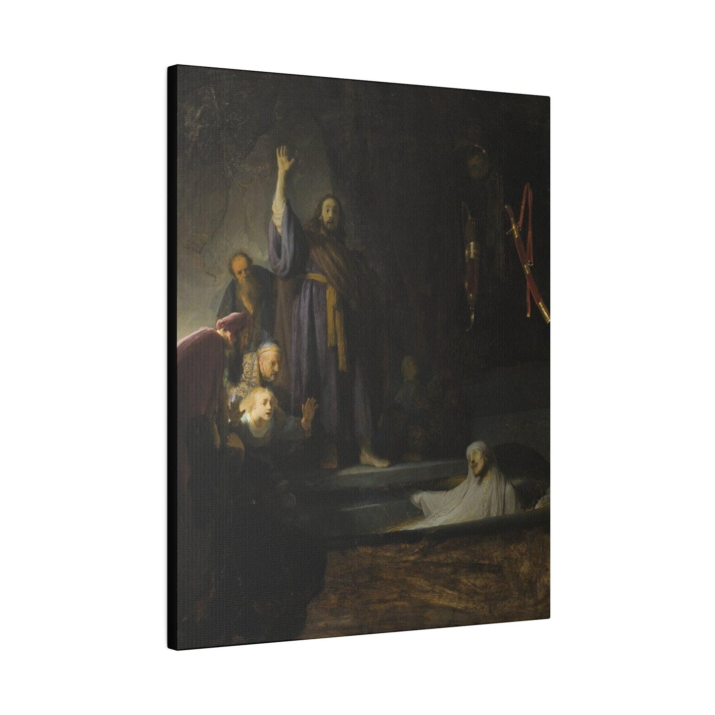 Rembrandt van Rijn's Raising of Lazarus Matte Canvas, Stretched 0.75