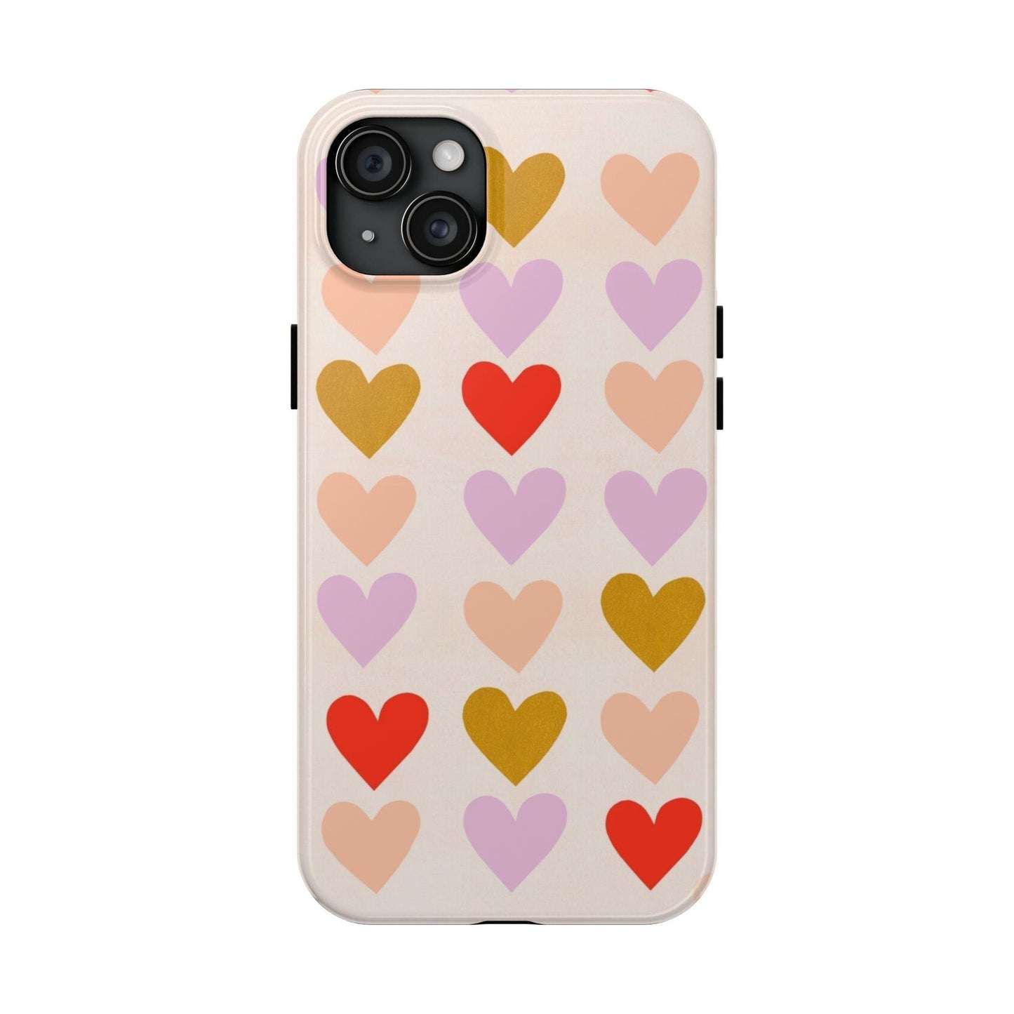 Cutesy Hearts Tough iPhone Cases