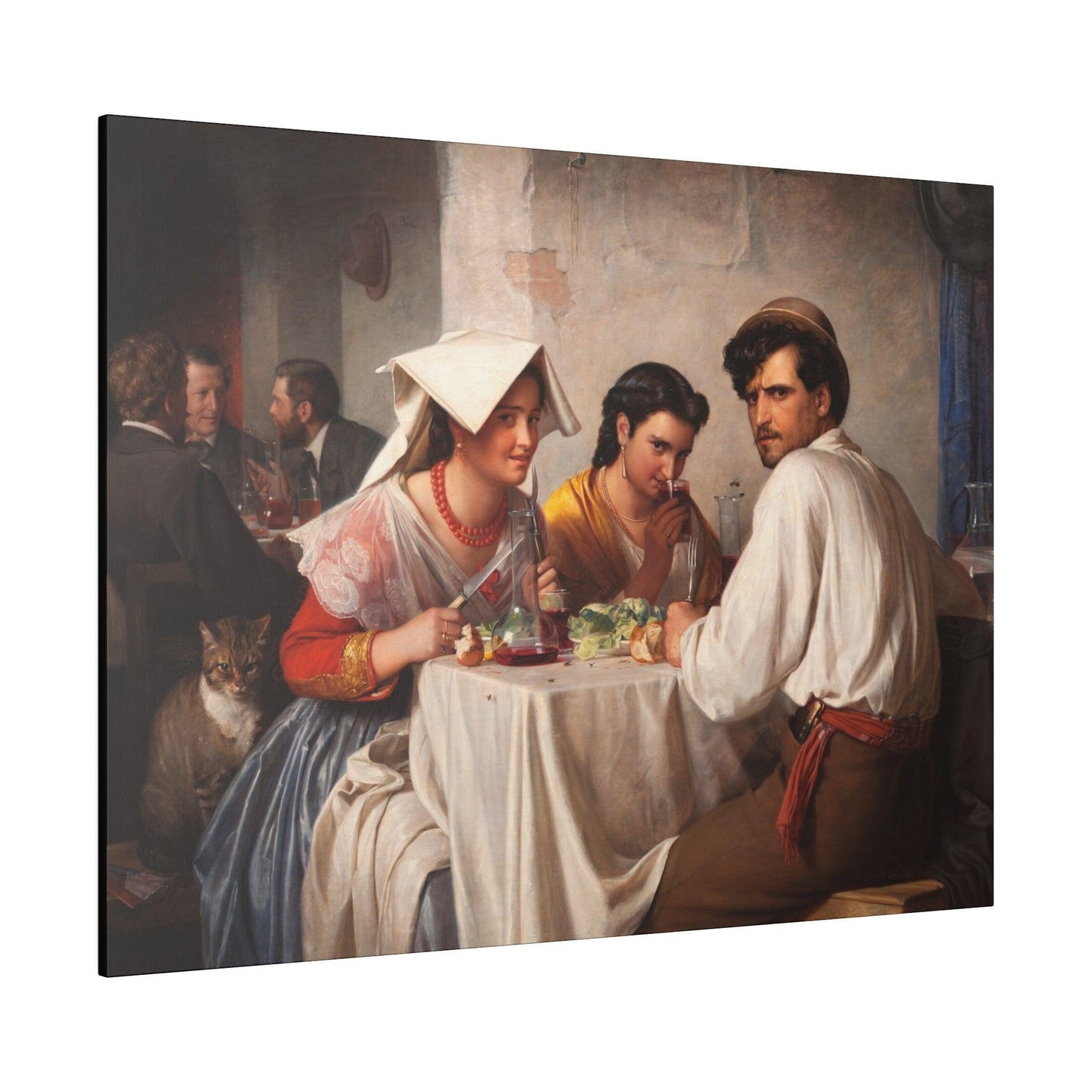 From a Roman osteria by Carl Bloch - Matte Canvas, Stretched, 0.75"