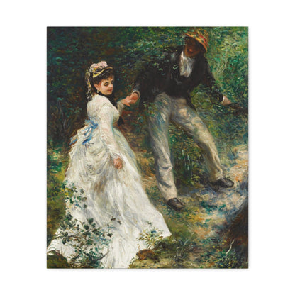 La Promenade (1870) by Pierre-Auguste Renoir - Canvas Gallery Wraps