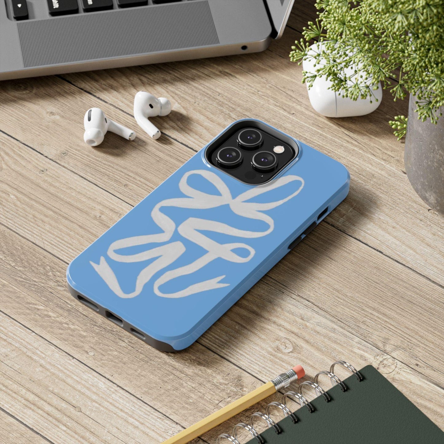 Bow in Blue Cute iPhone Cases