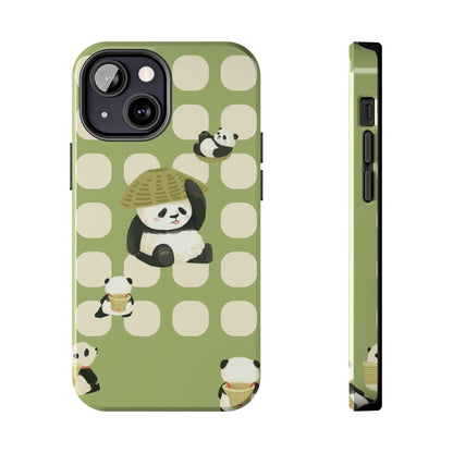 Bamboo Basket Pandas iPhone Cases