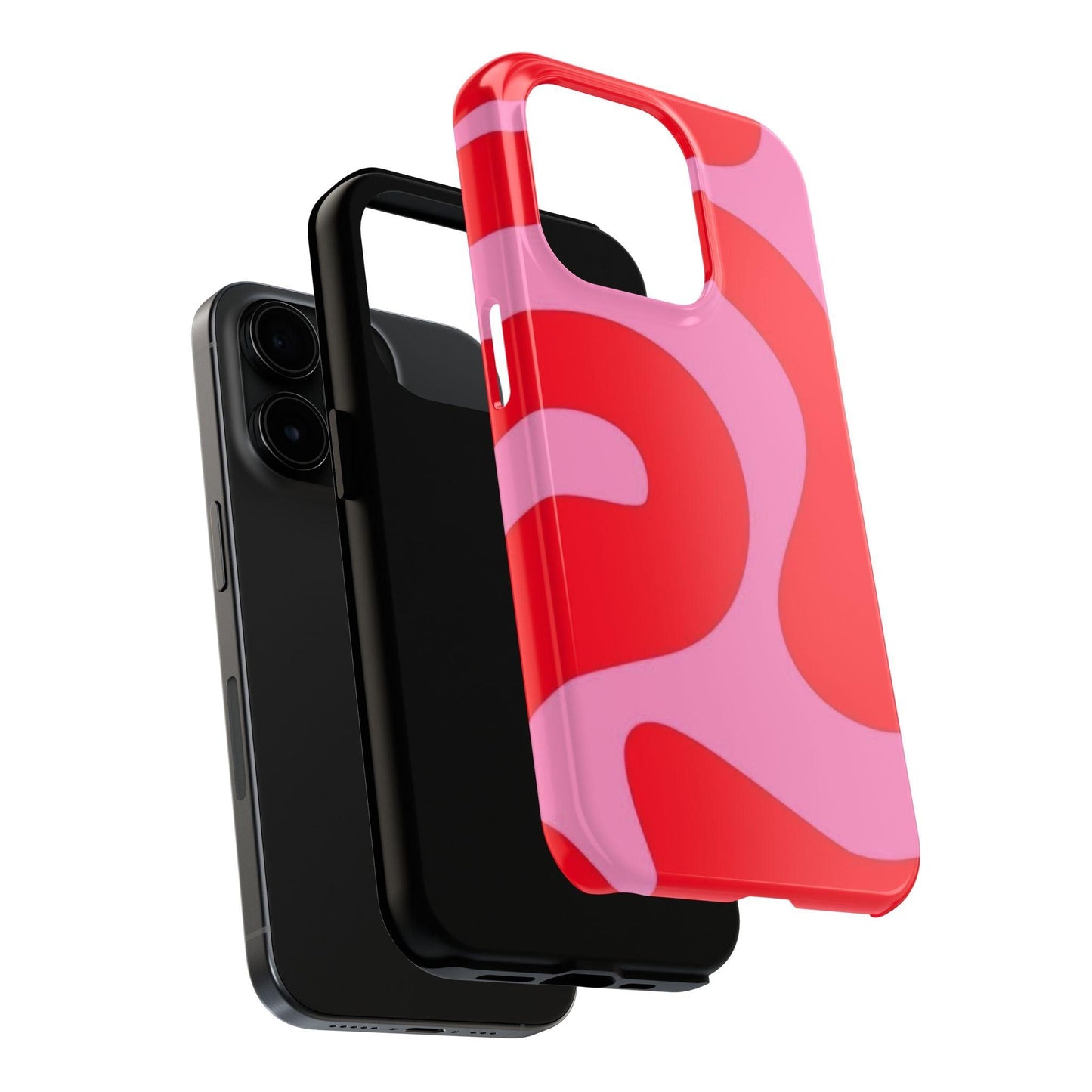 Pop Pink Swirls Tough iPhone Cases