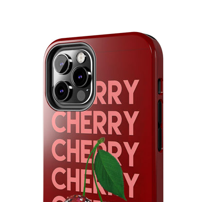 Cherries Disco Inspo iPhone Cases in Cherry Red